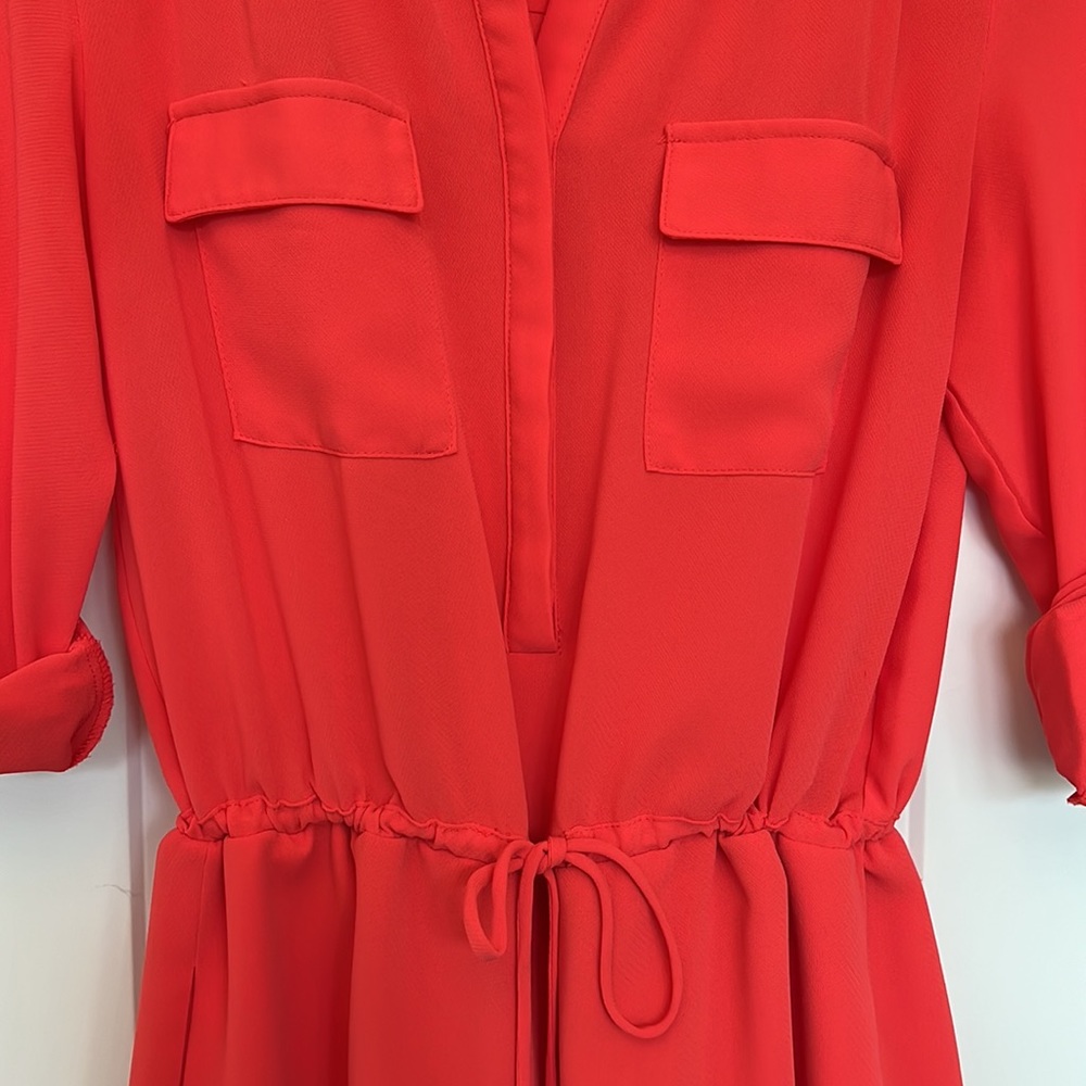 Adelyn Rae Orange Romper - Picture 3 of 5